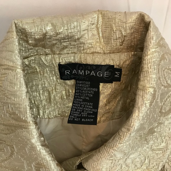 Rampage gold brocade jacket size medium - Picture 5 of 5